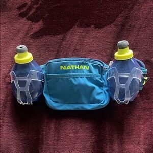 Nathan Blue Hydration Belt with Bottles